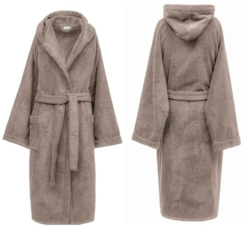 Dalfilo Accappatoio con Cappuccio, Accappatoio Uomo e Donna, in Spugna di Cotone, 470 gr/mq, per Sauna e SPA, Made in Italy, Soffice, Resistente ai Lavaggi, con Tasche Laterali e Cintura