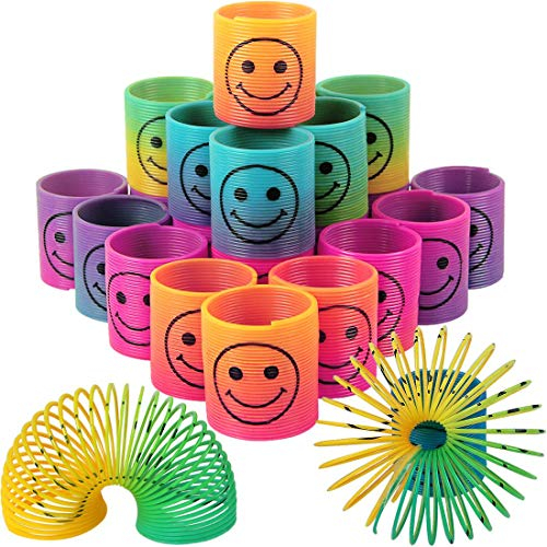 LISOPO 24 Stück Mitgebsel Kindergeburtstag gastgeschenke kleine Geschenke für Kinder Regenbogenspirale Springs Magic Rainbow Puzzle Lernspielzeug