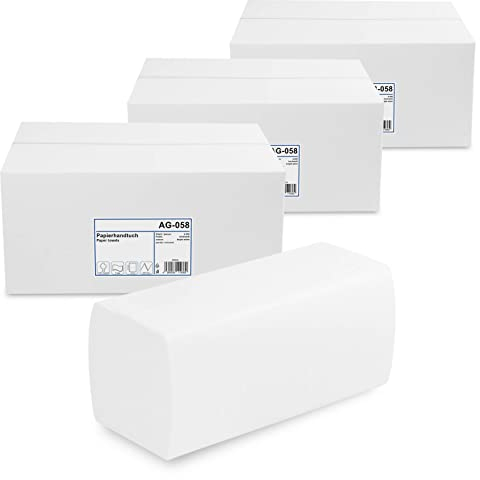 Funny Papierhandtuch, ZZ-Falz, ca. 24 x 21/10,5 cm, 2-lagig, hochweiß, 4000 Blatt (3x 4000 Blatt)