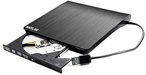 Ultra delgado USB 3.0 externo 6X Blu-ray BD-RE DVD M-Disc Burner, 4K UHD HD reproductor 3D unidad óptica para Acer Predator Helios 300 500 21X Aspire V17 Nitro Predator 17 G9-793 17X Gaming Laptop PC