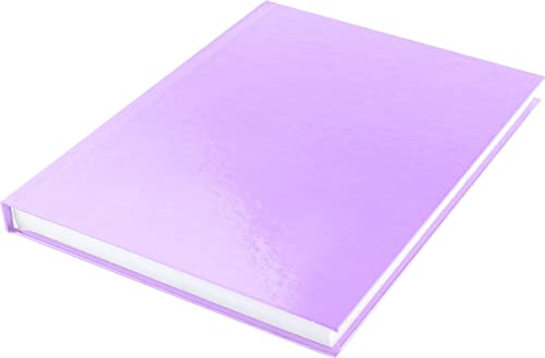 Kangaro K-5355 Carnet de croquis A5 vierge avec couverture rigide Violet pastel 80 feuilles 100 g Papier acide blanc