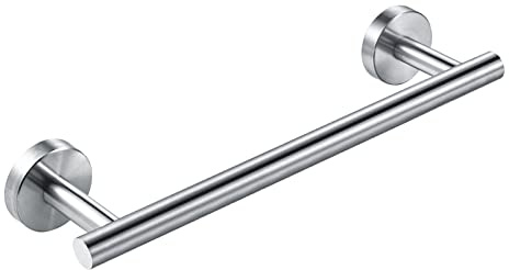 YUET 12 moderno Bagno Portasciugamani Porta Salviette, SUS304 Acciaio Inossidabile, montaggio a parete, Finitura spazzolata 30cm