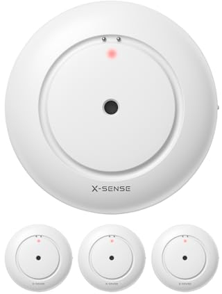 X-Sense Detector de fugas de agua inteligente, sensor de fugas de agua Wi-FI, estación base SBS50 requerida, para cocina, bodegas, lavabos, tanques y piscinas, SWS51, juego de 3