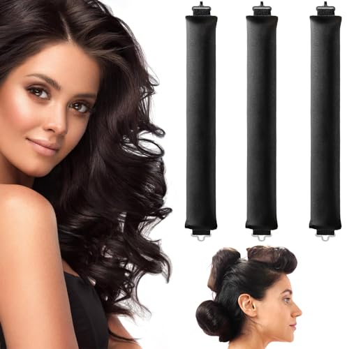 Ruzister 3er-Pack Lockenwickler zum Schlafen ohne Hitze, Lockenwickler für langes und mittleres Haar, über Nacht, hitzefreie Locken, Lockenstab für große Wellen