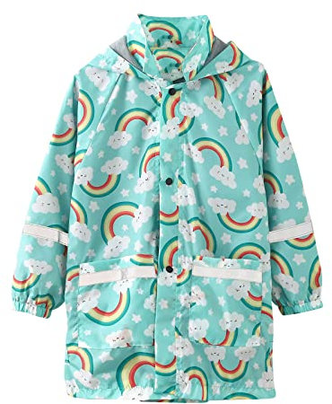 Regenmantel Kinder Matschhose Regenjacke Outdoor Wasserdichter Kinder doppelt Warmer Stoff Kinder Schlamm Mädchen Latzhose Regenhose Hose atmungsaktive Unterteile Baby Fahrrad 4 (Zr3 Green, 6-7 Years)