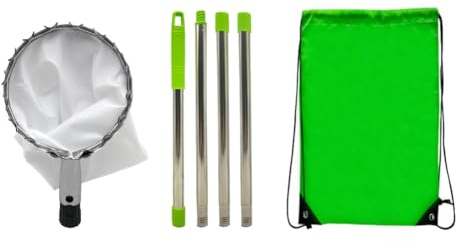 Tlilyy Recolector de frutas con 4 postes telescópicos recolectores de frutas de metal huerto jardinería herramientas de recolección de melocotones herramienta de recolección de frutas de jardín fácil