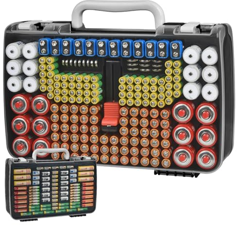 Xuerdon Battery Storage Organizer Case for 269 Batteries with Tester