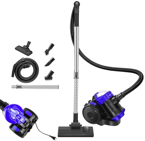 VickyHome Staubsauger Beutellos 1200W Staubsauger Tierhaare, Tierhaar Staubsauger Staubsauger Ohne Beutel Bodenstaubsauger mit Düsensatz für Parkett, Teppich, Fliesen, HEPA-Filter, 1,5 L