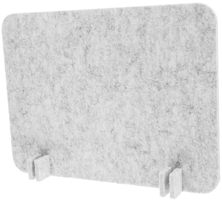 Uonlytech Bisel de Escritorio partición de Escritorio separación divisores de Escritorio para Estudiantes Estera Protectora Transparente Panel de privacidad del cubículo sintió Light Grey