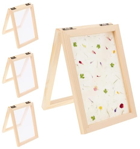 Housoutil Cadre Fabrication Papier En Bois, 3 Pièces écran De Fabrication De Papier En Bois, Cadre De Moule De Fabric Pour L'artisanat En Bricolage L'artisanat