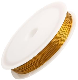 Fil à Bijoux,Acier Inoxydable Fil de Perlage Fin - Or Argent Fournitures de Loisirs Créatifs pour Bijoux Décorations Femmes Hommes de Pêche