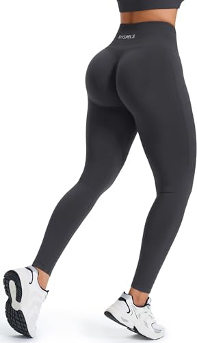 JOYSPELS Women's Seamless Bums Lift Leggings - Scrunch Bums Tummy Control Comfort High Waisted Gym Leggings for Women Running Sports Workout Yoga Pants