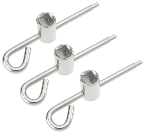 eMagTech 3Pcs Rear Access Radiator Bleed Key Air Vent Valve Tool 5x5mm for Heating Equipment Silver