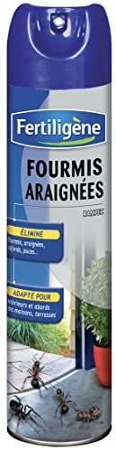 FERTILIGENE BFAE4N - Aérosol Anti-Fourmis et Araignées Prêt à l'emploi 400 ML - Elimine Insectes par Action enveloppante - Barrière de Protection - pour Fourmis araignées cafards - Fabriqué en France