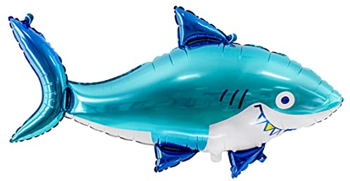 Globo FOIL mylar con forma de tiburón, 92 x 48 cm