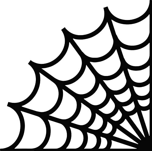 Corner Spider Web Cobweb Vinyl Decal Sticker (Black Gloss)