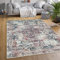 Paco Home Waschbarer Teppich Wohnzimmer Schlafzimmer Vintage Muster Flachgewebe Modern Orientalisch Ornament Pastell, Grösse:140x200 cm, Farbe:Bunt