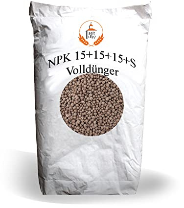 LanDixx NPK 15+15+15 (+S) Volldünger 25 kg mit Langzeitwirkung Schwefel - Universaldünger für alle Böden - Grunddünger für alle Blühpflanzen - Versorgt auch Ihr Gemüse mit wichtigen Nährstoffen