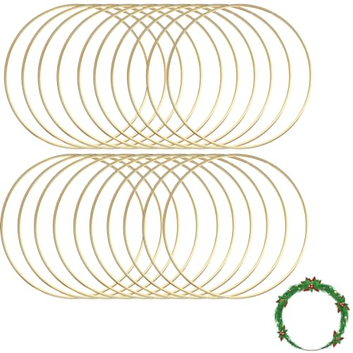 10cm Traumfänger Metallring, Traumfänger Ringe, 10cm Metall Hochzeit Traumfänger Ringe, Metallringe zum Basteln, für Rund Metallringe zum Basteln, Traumfänger und DIY Basteln, 20 Stück