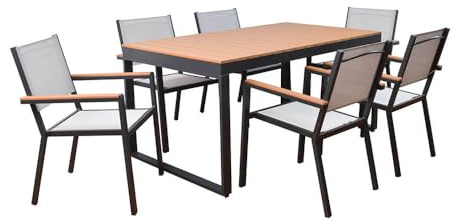 Home Deluxe Garten-Sitzgruppe Siera SEDIA aus robustem Aluminium | Gartenmöbel, Gartengarnitur, Balkontisch, Terrassenmöbel