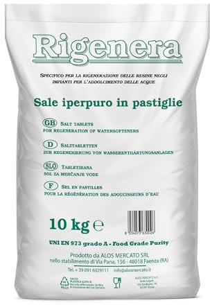 Alos Mercato - Régénère - Pastilles de Sel pour Adoucisseurs - Sac de 10 KG