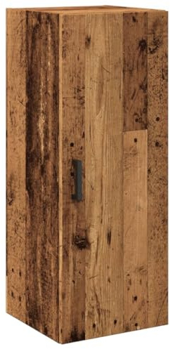 vidaXL Armadietto da parete in legno anticato/marrone, 34,5 x 34 x 90 cm, armadio in legno ingegnerizzato per soggiorno/casa