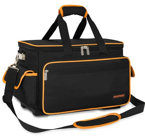 OUUTMEE Werkzeugtasche mit wasserdichtem, weichem Boden, großer Werkzeug-Organizer mit mehreren Taschen und verstellbarem Schultergurt 32 X27 X 25CM