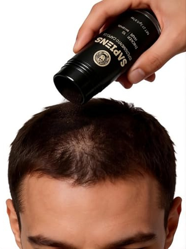 SAPIENS Fibre Capelli Infoltimento Istantaneo 27,5g – Castano Scuro | Copre Diradamento e Calvizie | Hair Fibers Cheratina Naturale | Capelli Più Spessi e Folti in 10 Secondi | Uomo e Donna
