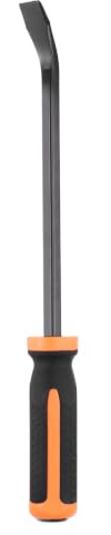 Kozelo Pry Bar, 310 mm Mechanic Hand Tools Black Orange | with Non-Slip Injection Handle, Heavy Duty Strike Cap for Prying Scraping Lifting Pulling Objects