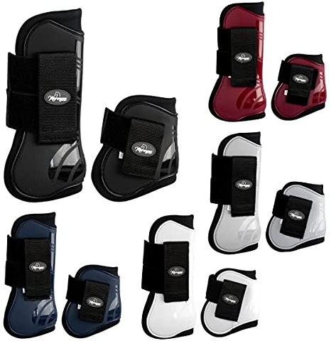 Marengos Gamaschen & Streichkappen (4er Set) PRO schwarz Pony