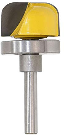 KATUR Bowl and Tray Template Router Bit with Bearing, 1/4 Inch Shank Dish Carving Bit, Woodworking Milling Cutter Tool (1/4 Shank, 1-1/8 Width, 5/8 Depth, 1/4 Radius)