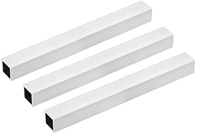 sourcing map 3 Stück Alu Vierkantrohr 20x20mm Alu Rechteckrohr Aluminium Profil Rohre 0.8mm Wandstärke Alurohr Quadratrohr Aluminium Gerade Rohr 200mm Länge 6063 Aluminiumrohre Aluprofil Rohr