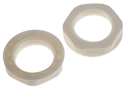 RS PRO Contre-écrou M20 Nylon 66 Blanc IP68 Paquet de 25