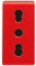 GEWISS - GW20295DY Presa Standard Italiano 250V AC, per Linee Dedicate, 2P+T 16A Bivalente, P17-11, 1 Modulo, Rosso, System