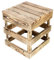 Hocker Hedwig Sitzhocker Holz Abstelltisch Kistenhocker im Weinkisten Style 42x42x45cm (Geflammt, 42x42x45cm)