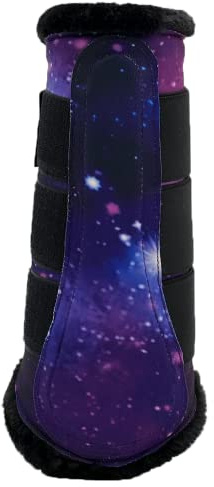 BRIAN AND COMPANY ITALY Stinchiere Equitazione Anteriori Americane Western in Neoprene Anatomiche Cura del Cavallo e Scuderia, Protezioni per Cavalli (Full, Galaxy (Black))