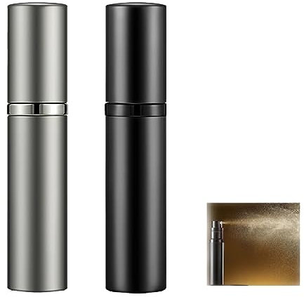 APOMOONS Vaporisateur de parfum rechargeable - 5 ml - Vide - Mini vaporisateur de parfum portable - Flacon de parfum - Flacon de parfum - Flacon de parfum - Flacon de parfum (BLACK)