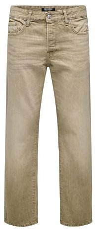 ONLY & SONS Male Normal geschnitten Jeans ONSEDGE Mittlere Taille Gerade geschnitten Jeans