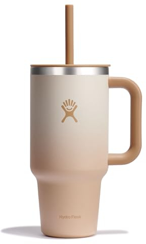 Hydro Flask 32 Oz Travel Tumbler with Handle, Lid and Straw - Insulated Stainless Steel in 32 Oz Honey Ombre