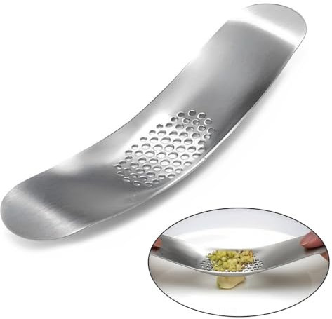 WeddHuis Tritaaglio Spremiagli in Acciaio Inox Utensile da Cucina per Preparazione Aglio
