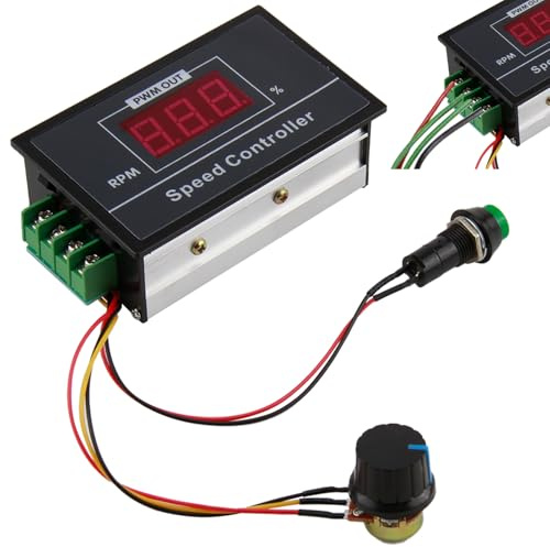 Hastighetsregulator för DC-motor med start/av-brytare, justerbar PWM-kontroll, 6-60 V, 12 V, 24 V, 36 V, 48 V, 30 A, för industriella tillämpningar