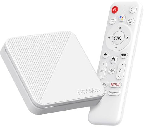 LEFFOT H313 4K Ultra HD TV Box Appareil de streaming pour TV avec HDR 10+, 2 Go de RAM + 16 Go de ROM, 2,4 G et 5G Dual Band WiFi 6, Commande vocale, Smart TV Box pour Netflix YouTube