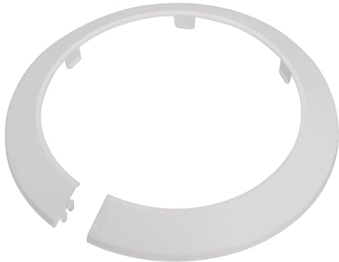 TOP-VIGOR 4 Stück 114 mm Rohrabdeckungs-Dekoration, einrastende PP-Kunststoff-Rosetten-Rohrmanschette für Wasserleitung, Abflussleitung, WC-Abflussrohr, Wandrohreingang, Dekoration, Zierleiste und