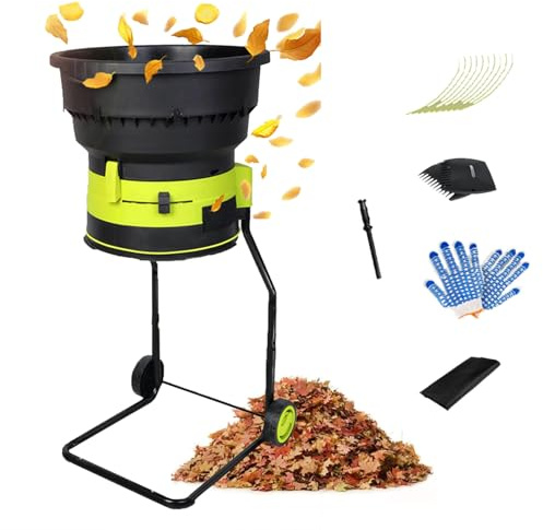 Broyeur De Feuilles éLectrique Sans Fil, 2500w Broyeur à Feuilles éLectrique Broyeur De Compost Broyeur De Branches, Broyeur De Feuilles De Jardin (no power cord)
