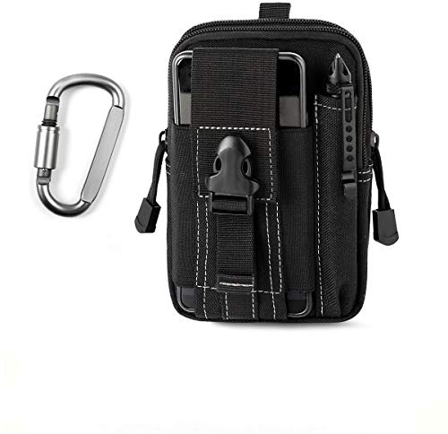 Unigear Sac Tactique Ceinture, Sacoche Ceinture Molle EDC 1000D/ Sac Multifonctionnel avec Un Mousqueton pour Cyclisme, Randonnée, Alpinisme Course Sports Extérieurs