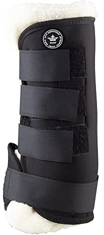 PFIFF Stallgamasche mit Kunstfell, Steppeinlagen, Gamasche Schwarz Full
