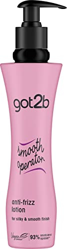 Got2b Anti Frizz Hair Lotion Smooth Operator, Vegan, Up To 230 Degree Heat Protection, Frizz Control, For Smooth Silky Hair, 200ml