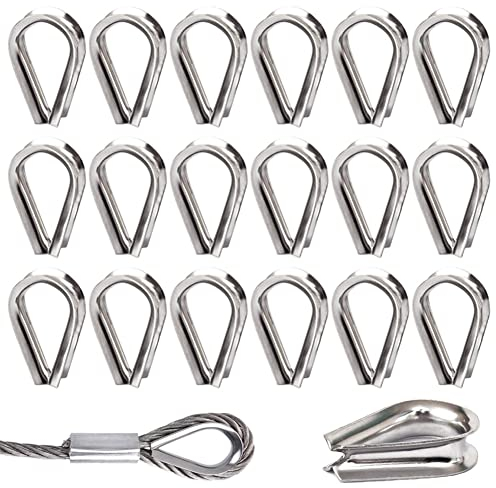 50 Stück Drahtseil Kauschen M3 Kausche Edelstahl 304 Kabelkausche Herz Kausche Drahtseilkauschen für 3mm Drahtseil Seil Oder Kabel Thimble Rigging