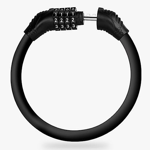 Ezweiji Lucchetto Bici, Secure Mini Lucchetto Per Bici In Acciaio Con Combinazione Di Codici Numerici Regolabile E Flessibile Ideale Per Bici, Moto E Altro
