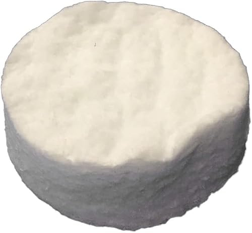 YUETTYY Esponja de lana de cerámica para chimenea, esponja redonda de cerámica para chimenea de bioetanol, caja de seguridad de 8,6 x 2,5 cm (10 unidades)
